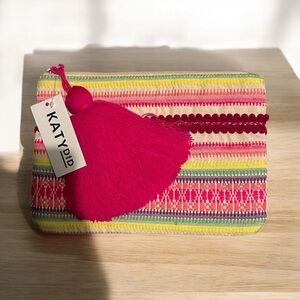 New striped pocket book with tassel